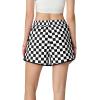 imageIWOLLENCE Womens Checkered Shorts Elastic Waist with Drawstring Plaid Short Pants Beach Summer with PocketsCdblack White