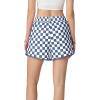 imageIWOLLENCE Womens Checkered Shorts Elastic Waist with Drawstring Plaid Short Pants Beach Summer with PocketsCdnavy White