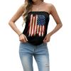 imageIWOLLENCE Womens Floral Tube Tops Casual Summer Backless Strapless Top Sleeveless Bandeau Tanks ShirtFlag3 Black