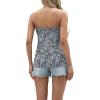 imageIWOLLENCE Womens Floral Tube Tops Casual Summer Backless Strapless Top Sleeveless Bandeau Tanks ShirtFp Black Anemone