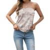 imageIWOLLENCE Womens Floral Tube Tops Casual Summer Backless Strapless Top Sleeveless Bandeau Tanks ShirtFp Camo Bough