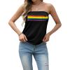 imageIWOLLENCE Womens Floral Tube Tops Casual Summer Backless Strapless Top Sleeveless Bandeau Tanks ShirtRb Black Heart