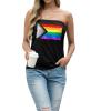 imageIWOLLENCE Womens Floral Tube Tops Casual Summer Backless Strapless Top Sleeveless Bandeau Tanks ShirtRb Black Square