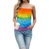 imageIWOLLENCE Womens Floral Tube Tops Casual Summer Backless Strapless Top Sleeveless Bandeau Tanks ShirtRb Tie Dye