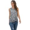 imageIWOLLENCE Womens Waffle Knit Tank Tops Casual Blouse Sleeveless Cute Twist Knot TunicFpblack Anemone