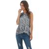 imageIWOLLENCE Womens Waffle Knit Tank Tops Casual Blouse Sleeveless Cute Twist Knot TunicFpblack Anemone