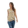 imageIWOLLENCE Womens Waffle Knit Tank Tops Casual Blouse Sleeveless Cute Twist Knot TunicFpyellow