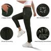 imageWomens Active Stretch Pants Quick Dry Breathable Athletic Trousers Comfy Fit Travel Hiking Pant Senior with Zipper PocketsCarmy Green