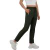 imageWomens Active Stretch Pants Quick Dry Breathable Athletic Trousers Comfy Fit Travel Hiking Pant Senior with Zipper PocketsCarmy Green