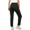 imageWomens Active Stretch Pants Quick Dry Breathable Athletic Trousers Comfy Fit Travel Hiking Pant Senior with Zipper PocketsCarmy Green