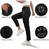 imageWomens Active Stretch Pants Quick Dry Breathable Athletic Trousers Comfy Fit Travel Hiking Pant Senior with Zipper PocketsCblack