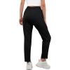 imageWomens Active Stretch Pants Quick Dry Breathable Athletic Trousers Comfy Fit Travel Hiking Pant Senior with Zipper PocketsCblack