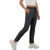 imageWomens Active Stretch Pants Quick Dry Breathable Athletic Trousers Comfy Fit Travel Hiking Pant Senior with Zipper PocketsCdark Grey