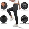 imageWomens Active Stretch Pants Quick Dry Breathable Athletic Trousers Comfy Fit Travel Hiking Pant Senior with Zipper PocketsCdark Grey