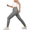 imageWomens Active Stretch Pants Quick Dry Breathable Athletic Trousers Comfy Fit Travel Hiking Pant Senior with Zipper PocketsClight Grey