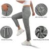 imageWomens Active Stretch Pants Quick Dry Breathable Athletic Trousers Comfy Fit Travel Hiking Pant Senior with Zipper PocketsClight Grey
