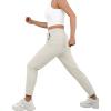 imageWomens Active Stretch Pants Quick Dry Breathable Athletic Trousers Comfy Fit Travel Hiking Pant Senior with Zipper PocketsClight Khaki