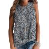 imageIWOLLENCE Womens Waffle Knit Tank Tops Casual Blouse Sleeveless Cute Twist Knot TunicFpblack Anemone