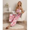 imageIWOLLENCE Womens Summer Jumpsuits Boho Wide Leg Overalls Casual Loose Rompers with Pockets 202531 Fp Pink White Square