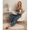 imageIWOLLENCE Womens Summer Jumpsuits Boho Wide Leg Overalls Casual Loose Rompers with Pockets 202539 Fp Green Seedling