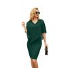 imageIWOLLENCE Summer Women Wedding Cocktail Casual Knee Length Formal Elegant Dress02 Dark Green