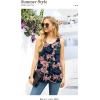 imageIWOLLENCE Womens Summer Tank Tops Sleeveless Chiffon Double Layers Blouse Loose Round Neck Casual Shirts48 Blue Balsamine
