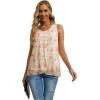 imageIWOLLENCE Womens Summer Tank Tops Sleeveless Chiffon Double Layers Blouse Loose Round Neck Casual Shirts50 White Sakura