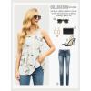 imageIWOLLENCE Womens Summer Tank Tops Sleeveless Chiffon Double Layers Blouse Loose Round Neck Casual Shirts51 White Magnolia