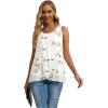 imageIWOLLENCE Womens Summer Tank Tops Sleeveless Chiffon Double Layers Blouse Loose Round Neck Casual Shirts51 White Magnolia