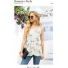 imageIWOLLENCE Womens Summer Tank Tops Sleeveless Chiffon Double Layers Blouse Loose Round Neck Casual Shirts51 White Magnolia