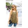 imageIWOLLENCE Womens Summer Tank Tops Sleeveless Chiffon Double Layers Blouse Loose Round Neck Casual Shirts52 Ld Yellow