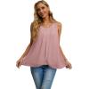 imageIWOLLENCE Womens Summer Tank Tops Sleeveless Chiffon Double Layers Blouse Loose Round Neck Casual Shirts53 White Dream Point