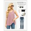 imageIWOLLENCE Womens Summer Tank Tops Sleeveless Chiffon Double Layers Blouse Loose Round Neck Casual Shirts53 White Dream Point