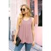 imageIWOLLENCE Womens Summer Tank Tops Sleeveless Chiffon Double Layers Blouse Loose Round Neck Casual Shirts53 White Dream Point