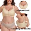imageIWOLLENCE Womens Front Snap Closure Daisy Bras Soft Seamless Wireless Lace Bralettes Comfort Full Coverage BraApricot