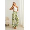 imageIWOLLENCE Womens Wide Leg Pants with Pockets High Waist Adjustable Knot Loose Casual Trousers Business Work Casual Pants42 White Pineapple