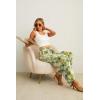 imageIWOLLENCE Womens Wide Leg Pants with Pockets High Waist Adjustable Knot Loose Casual Trousers Business Work Casual Pants42 White Pineapple