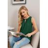 imageIWOLLENCE Tank Tops for Women Summer Tops for Women Tops V Neck Keyhole Basic Solid Casual Loose Fit Blouse Shirt