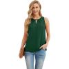 imageIWOLLENCE Tank Tops for Women Summer Tops for Women Tops V Neck Keyhole Basic Solid Casual Loose Fit Blouse Shirt