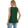 imageIWOLLENCE Tank Tops for Women Summer Tops for Women Tops V Neck Keyhole Basic Solid Casual Loose Fit Blouse Shirt