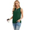 imageIWOLLENCE Tank Tops for Women Summer Tops for Women Tops V Neck Keyhole Basic Solid Casual Loose Fit Blouse Shirt