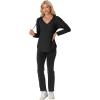 imageIWOLLENCE 2025 Fall Fashion Hoodies Sweatshirts Drawstring Casual Loose Long Sleeve Tops Shirts01black