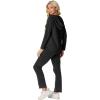 imageIWOLLENCE 2025 Fall Fashion Hoodies Sweatshirts Drawstring Casual Loose Long Sleeve Tops Shirts01black