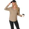 imageIWOLLENCE 2025 Fall Fashion Hoodies Sweatshirts Drawstring Casual Loose Long Sleeve Tops Shirts02light Khaki