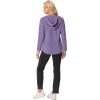imageIWOLLENCE 2025 Fall Fashion Hoodies Sweatshirts Drawstring Casual Loose Long Sleeve Tops Shirts03purple
