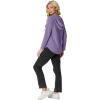 imageIWOLLENCE 2025 Fall Fashion Hoodies Sweatshirts Drawstring Casual Loose Long Sleeve Tops Shirts03purple