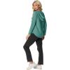 imageIWOLLENCE 2025 Fall Fashion Hoodies Sweatshirts Drawstring Casual Loose Long Sleeve Tops Shirts04green