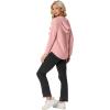 imageIWOLLENCE 2025 Fall Fashion Hoodies Sweatshirts Drawstring Casual Loose Long Sleeve Tops Shirts05pink