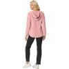 imageIWOLLENCE 2025 Fall Fashion Hoodies Sweatshirts Drawstring Casual Loose Long Sleeve Tops Shirts05pink