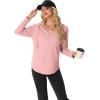 imageIWOLLENCE 2025 Fall Fashion Hoodies Sweatshirts Drawstring Casual Loose Long Sleeve Tops Shirts05pink
